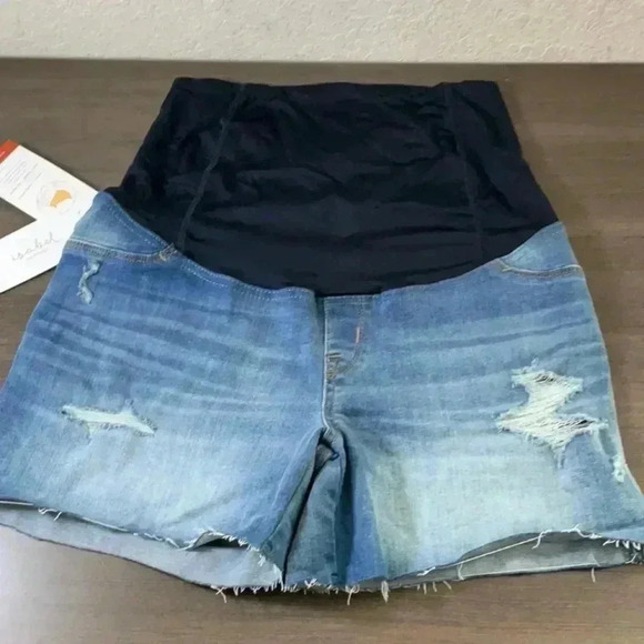 Isabel Maternity Shorts With Crossover
Panel, Blue, NWT - Picture 1 of 11